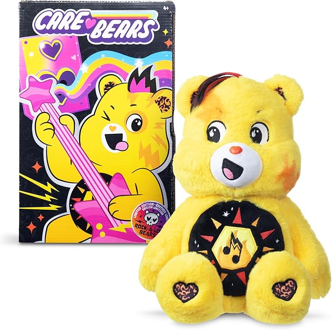 Care Bears - 14" Rock Theme - Medium Size Plush - Funshine Bear