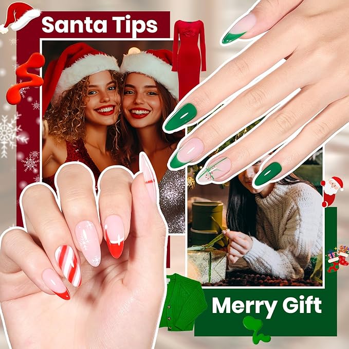 Beetles Christmas Gel Nail Polish Kit 68 Pcs with U V Light - 35 Color Gel Nail Kit Gifts for Teens Girls Women Soak Off Emotional Spectrum Red Winter Manicure Nails Decoration Tool Home DIY Set