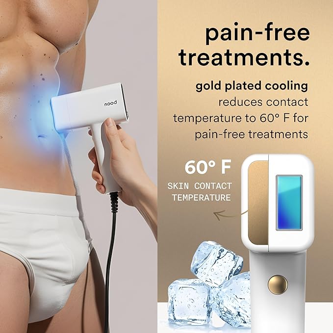 Nood™ NEW Flasher Pro — IPL Laser Hair Removal Device & Anti-Aging Red Light Therapy for Women & Men — Pain-free, Permanent, Visible Results After First Use & Works Everywhere Hair Grows — Matte Black