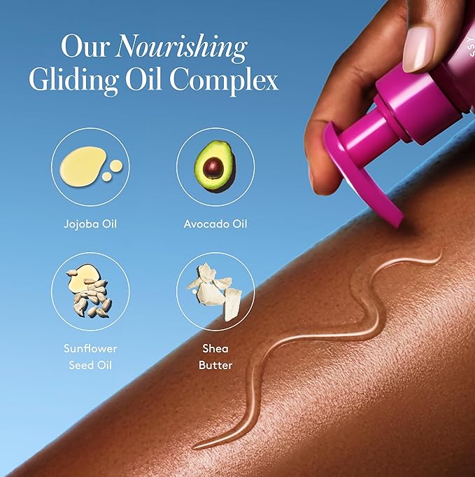 Athena Club Women's Razor Shave Kit, 1 Rose Razor Handle + 6 Blade Refills + Super Pink Glossy Shave Oil