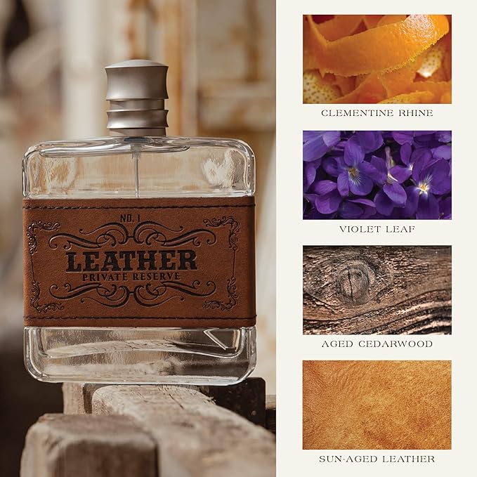 Tru Western Leather #1 Private Reserve Men's Cologne, 3.4 fl oz (100 ml) - Masculine, Woodsy, Leathery