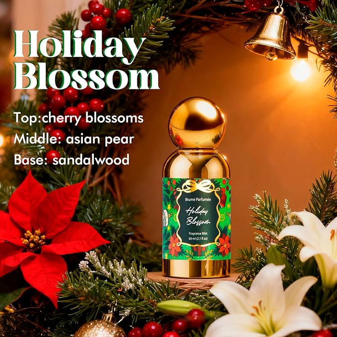 CLESH Body Spray for Women, Vanilla Frosting, Winter Petal, Holiday Blossom, 3 Pack Travel Size Set, 60ml/2.1 fl oz, Fragrance Mist