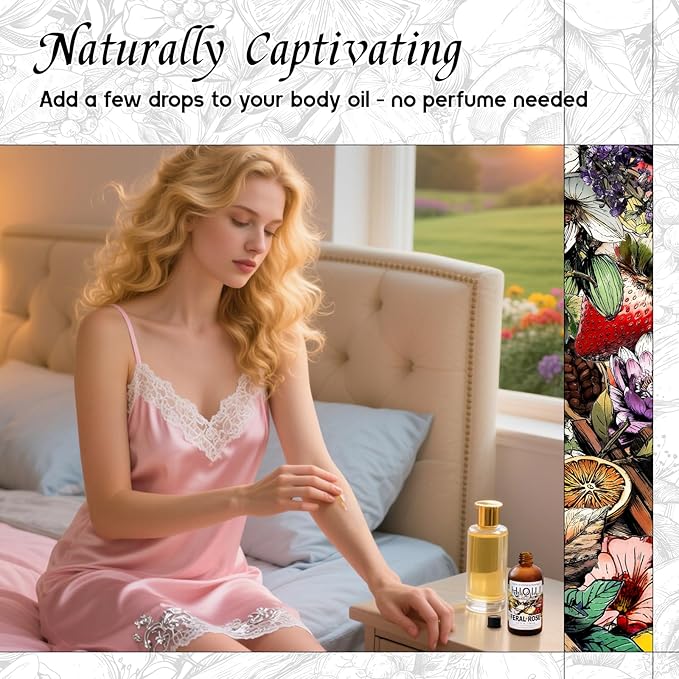 HIQILI Feral Rose Fragrance Oil for Candle Making, Inspired by Gr-Lain ROS.B-Bare, DIY Scented Body Oils, Home Luxury Scents for Essential Oil Diffuser - 5.07 Fl Oz