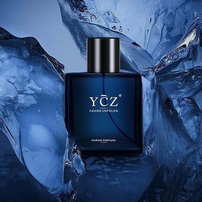 Ycz Midnight Marine Perfume for Men, 1.7 oz. Refreshing & Warm Masculine Scent for Daily Use Men's Casual Cologne Smell Fresh All Day A Gift for Any Occasion