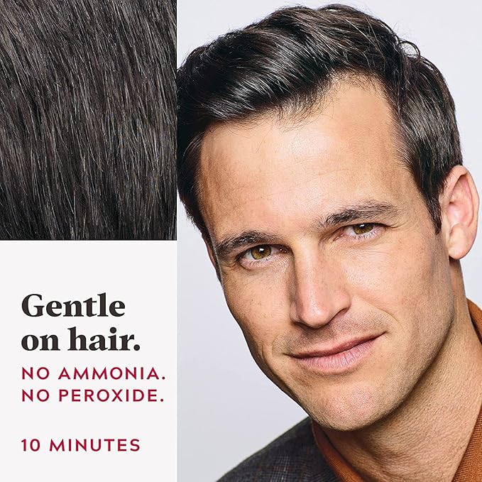 Just For Men Easy Comb-In Color Mens Hair Dye, Easy No Mix Application with Comb Applicator - Darkest Brown, A-50, Pack of 3