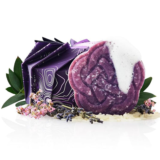 Viori Purple Shampoo Bar - Handcrafted with Longsheng Rice Water & Natural Ingredients - All Natural Shampoo Bar - Neutralizes Brassy Tones In Blonde Hair