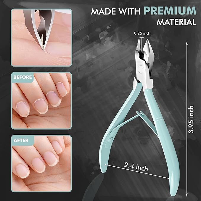 Professional Cuticle Cutter & Pusher Trimmer Manicure Tools with Double Spring – Perfect Nail Care Tool for Manicure & Pedicure Beauty at Home/Spa/Saloon