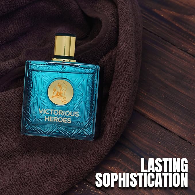 Victorious Heroes Sensual Woody Fragrance for Men | Long Lasting Cologne Aromatic Scent, Eau de Parfum Natural Spray - Great Holiday Gift, 3.4 Fl Oz/100 Ml