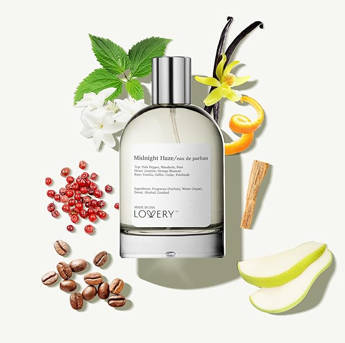 Eau de Parfum Midnight Haze, Inspired by Y. S' L Black O.pium Perfume for Women, Clean Long Lasting Vegan Womens Perfumes - Vanilla, Jasmine, Orange Blossom, Coffee, Warm, Sensual Fragrance