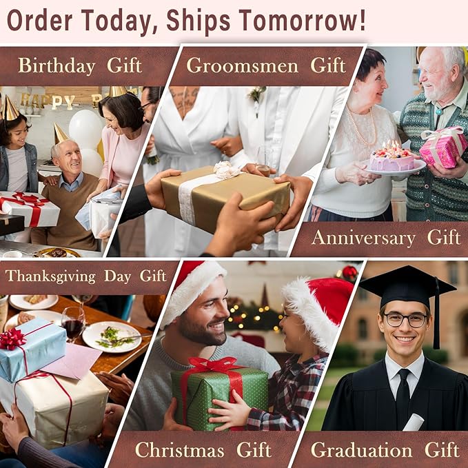 Personalized Toiletry Bag for Men Him, Gifts for Men, Custom Leather Travel Bag Shave Kit, Engraved Pattern Text, Ideal Christmas Gift for Dad, Birthday, Boyfriend, Anniversary, Husband, Son