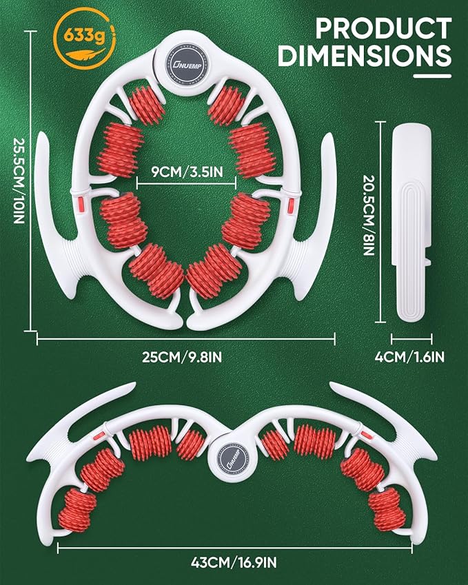 ONUEMP Cellulite Remover for Legs, Cellulite Massager Roller Muscle Roller, Fascia Massage Tool Thigh, Calf, Leg Massager - Anti-Celulitis, Lymphatic Drainage, Body Sculpting, Deep Tissue Pain Relief