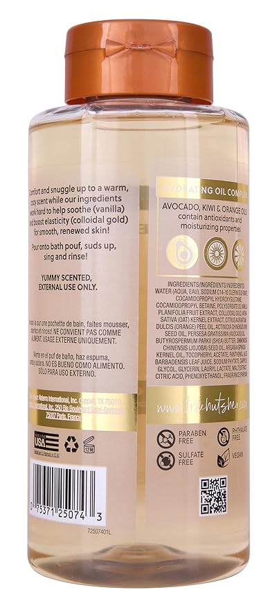 Tree Hut Vanilla Foaming Gel Wash, Moisturizing & Hydrating Body Wash with Shea Butter, Gently Cleanses for Soft, Fresh & Radiant Skin, Holiday Gift & Stocking Stuffer, 18 fl oz