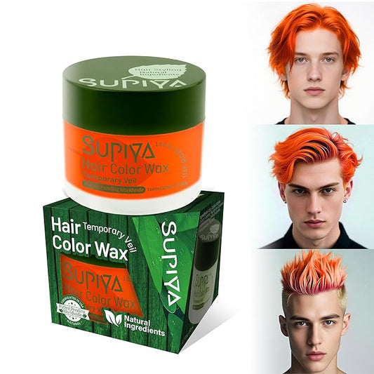 Temporary Hair Styling Color Wax, Green Blue Purple Red Hair Dye Color Wax Washable Natural Instant Hair Coloring Cream for DIY Hairstyle for Kids Men Women(Color #38)