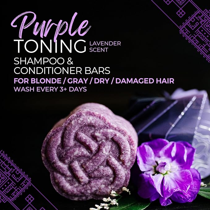 Viori Purple Shampoo Bar - Handcrafted with Longsheng Rice Water & Natural Ingredients - All Natural Shampoo Bar - Neutralizes Brassy Tones In Blonde Hair