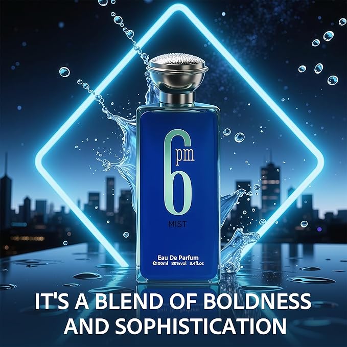 3Pack Men Cologne 6Pm Series Eau De Parfume Spray with Woody Floral & Fruity Scent Perfume Gift Set Day to Night Luxury Fragrances