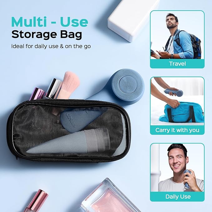 COSLUS Face Scrubber Facial Cleansing Brush: 2 in 1 Spin and Vibration Patented Tech, Silicone Electric Exfoliator Scrubber with Automatic Foaming, Waterproof Face Cleanser Brush for Men and Women