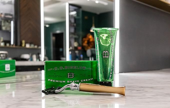 C.O. Bigelow Shaving Cream, 5.2 oz Mens Shaving Cream with Eucalyptus Oil for Sensitive Skin & All Skin Types