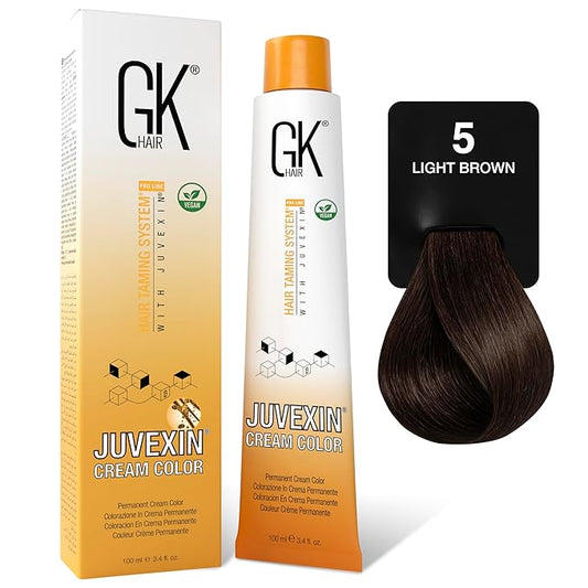GK HAIR Global Keratin Professional Hair Color Cream Tube (3.4 Fl Oz/100ml) Nourishing & Cleansing Colors for Styling High Performance Long Lasting Permanent Natural Toner Dye