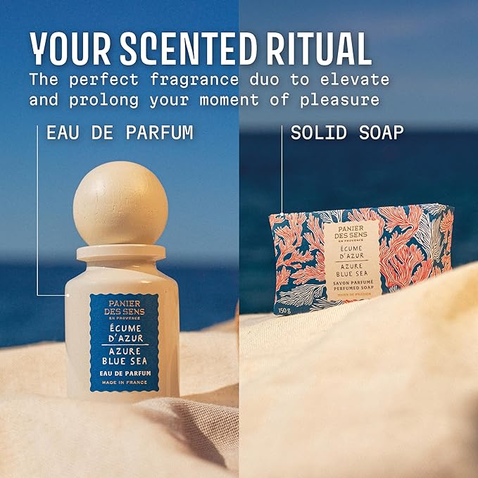 Panier des Sens - Azure Blue Sea Women Perfume 1.7 Floz – Fresh Perfume - Daily Luxury Women's Fragrances - Eau de Parfum Crafted in Grasse, France - Gifts for Her - Elegant Packaging