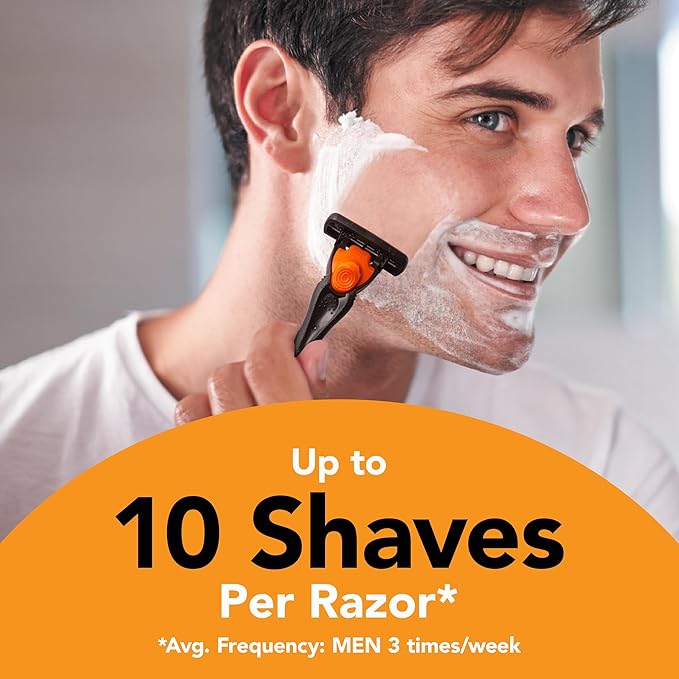 BIC Comfort 3 Refillable Men's 3-Blade Razors Holiday Gift Set, 1 Handle and 14 Cartridges, Stocking Stuffer for Men