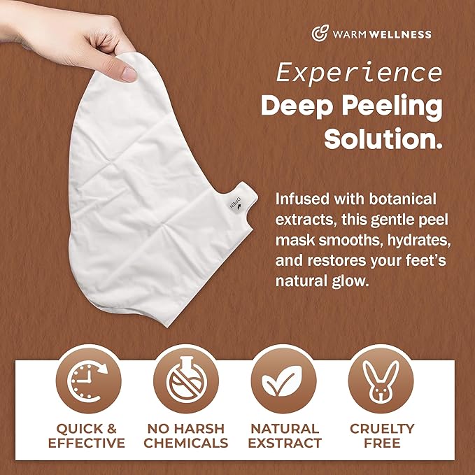 Foot Peeling Mask – Lavender Exfoliating Treatment Booties for Callus Removal & Renewal of Dry, Cracked Feet – Dermatologist-Inspired Moisturizing Spa Therapy for Men & Women (Shea Butter 2 Pairs)