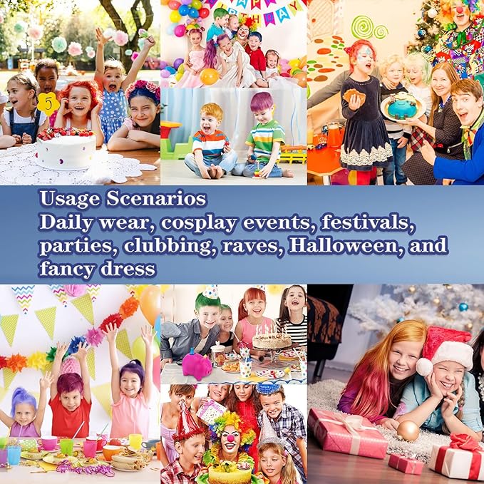 Blue Hair Color Wax, Temporary Hair Color Wax, Temporary Hair Dye for Dark Hair, Washable, Kids, Halloween, Cosplay, Party, Girls