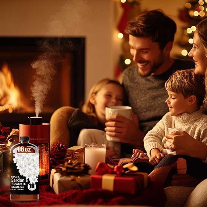 Gardenia Essential Oil, Gardenia Oil 16 Fl Oz 480 ML for Diffuser Humidifier Yoga Cleaning DIY Candle Soap Making Perfume Gift for Women Essential Oils