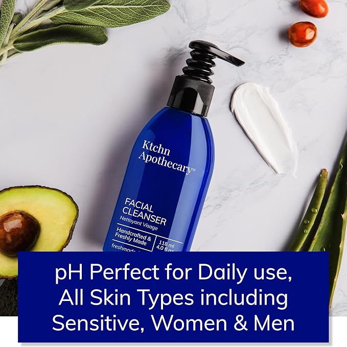 Natural Hydrating Foaming Facial Cleanser | NonDrying Cream-to-Foam Face Wash | High-Performing yet Gentle | Softer, Smoother Glowing Skin | Handcrafted in Small Batches | All Skin Types | Women & Men