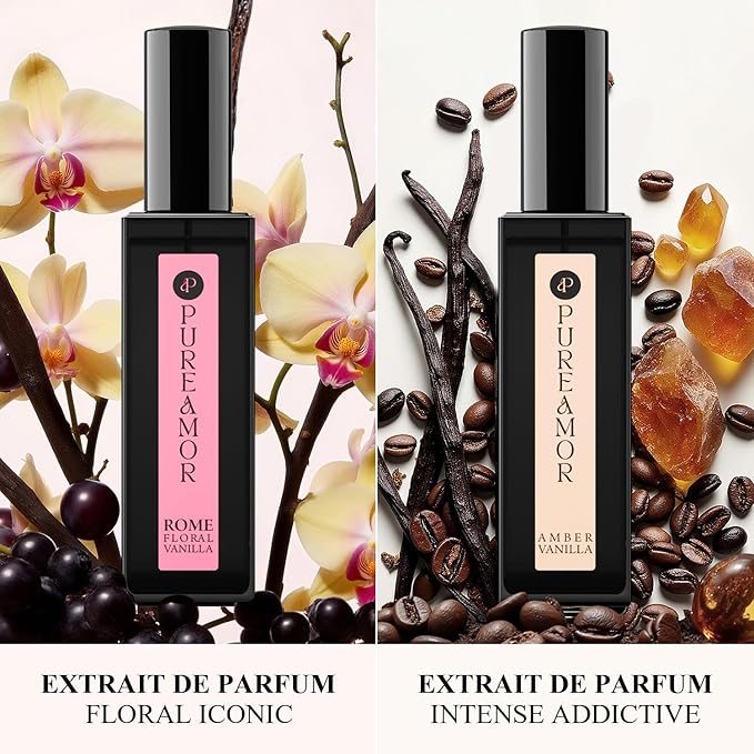 ROMAN Blossom Vanilla Perfume for Women, Cozy Floral Jasmine & Sweet Vanilla Fragrance, Long Lasting Extrait de Parfum, Advanced Fragrance Travel Size 0.7 oz/20ml Perfume Spray