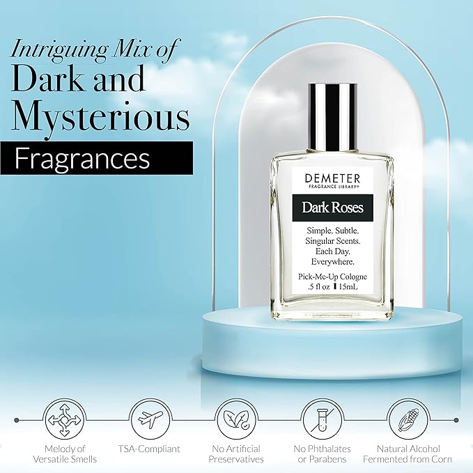 DEMETER Fragrance's Dark Flowers Humongous Miniature Set of 4 - Witching Hour - Dark Roses - Vampire Blooms - Transfixed - Perfume Sampler Set for Women