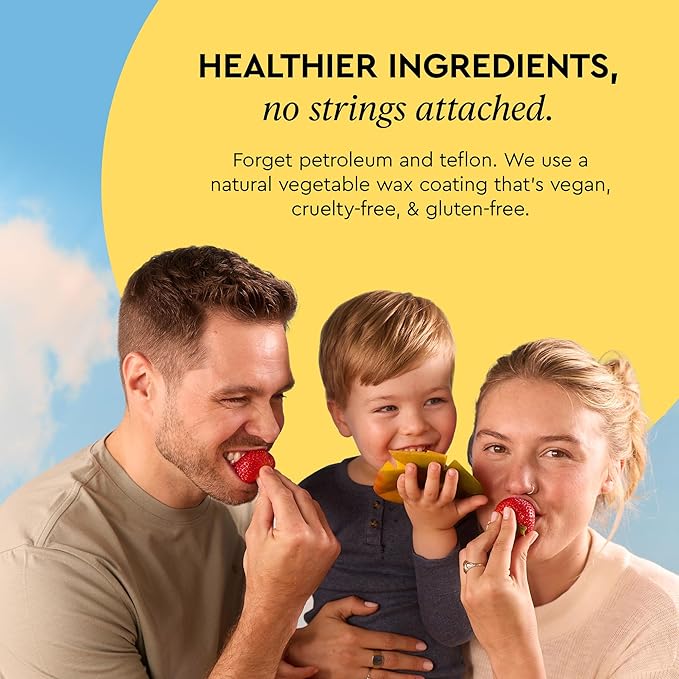 Boka Strawberry Mango Expandable Woven Dental Floss, Made from Natural Vegetable Wax, Teflon-Free, 30 Yards of Waxed Floss (Pack of 1)