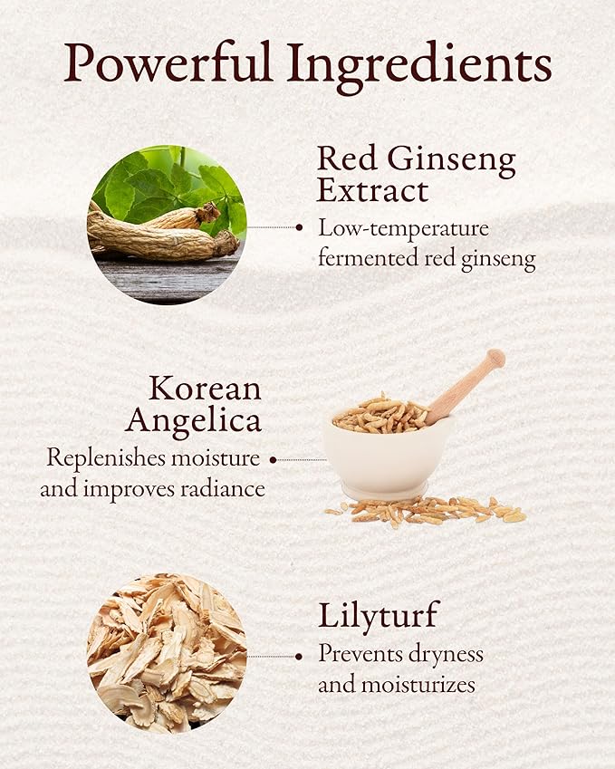 Sooryehan Boyun Luxury Korean Skin Care Gift Set (5.24 fl oz) - Red Ginseng Toner, Emulsion, Cleansing Foam & Moisturizer Cream by LG Beauty