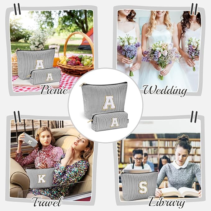 YOOLIFE Mothers Day Gifts for Mom, Makeup Bag Pouch for Sister Friend Female Her Mom | Birthday Gifts for Women Ever Mom In Law | Makeup Storage Bag Makeup Bag Set Bridesmaid Cosmetic Bag Black O