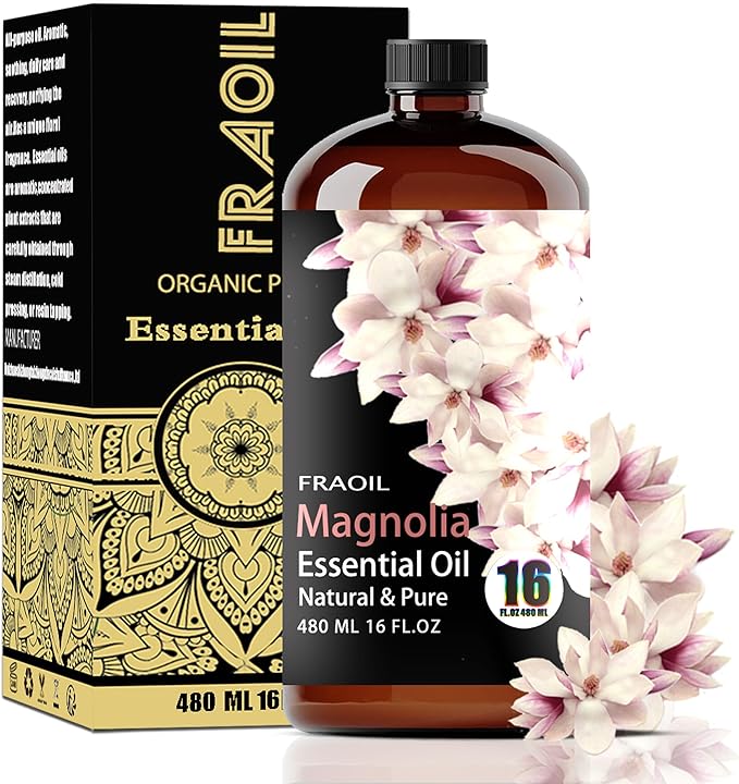 Magnolia Essential Oil, Magnolia Oil 16 Fl Oz 480 ML for Diffuser Humidifier Yoga Cleaning DIY Candle Soap Making Perfume Gift for Women Essential Oils