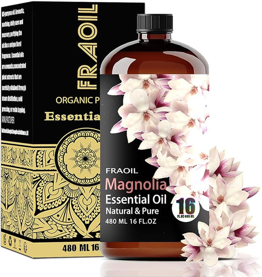 Magnolia Essential Oil, Magnolia Oil 16 Fl Oz 480 ML for Diffuser Humidifier Yoga Cleaning DIY Candle Soap Making Perfume Gift for Women Essential Oils
