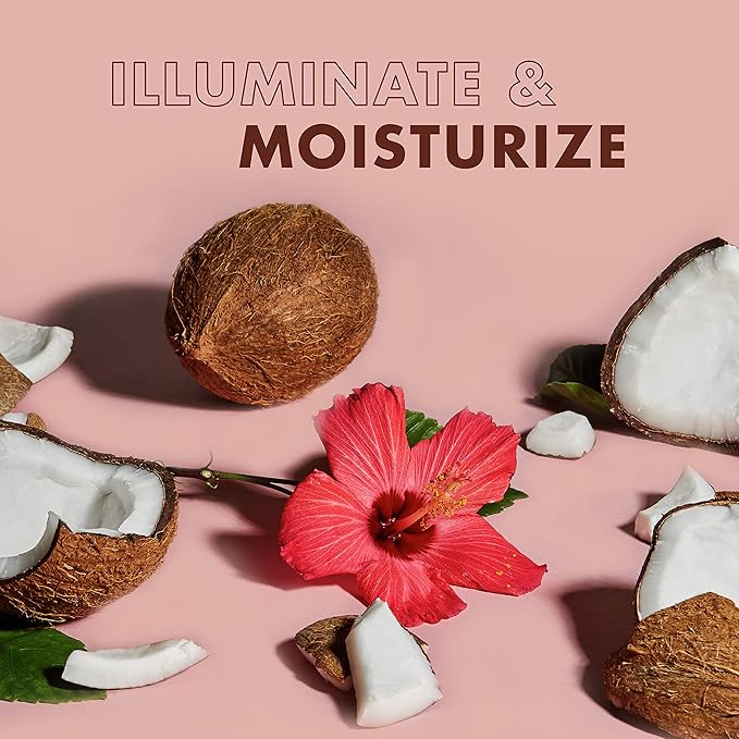 Shea Moisture Coconut & Hibiscus Massage Oil and Body Oil for Dry Skin, Bath Oil with Coconut Oil and Vitamin E Oil for Skin, 8 oz