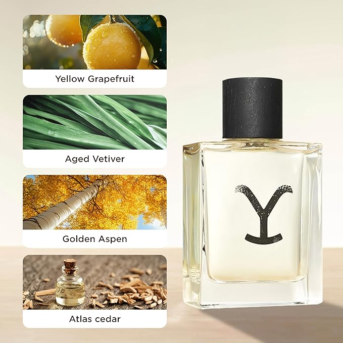 Yellowstone Original Men's Handcrafted Cologne Spray by Tru Western - Officially Licensed Fragrance of Paramount Network's Yellowstone - 100 ml | 3.4 fl oz