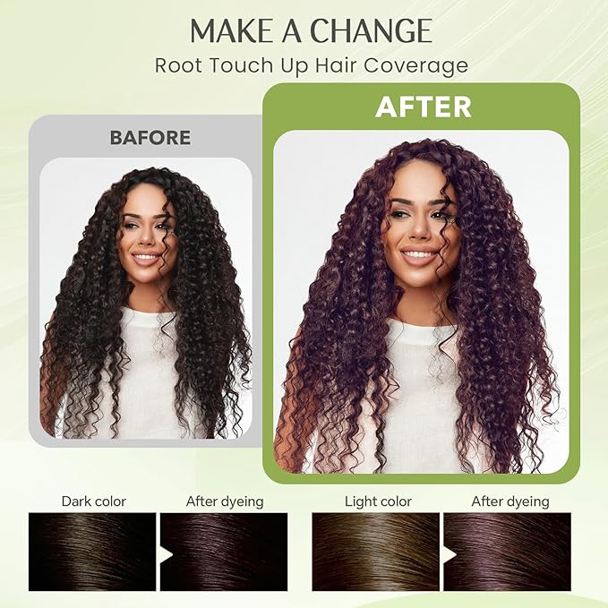 Cherry Brown Hair Dye Shampoo 3 in 1, Instant Natural Hair Color Shampoo Hair Dye for Women & Men, Root Touch Up & Easy To Use & Lasts 3-4 Weeks & All Hair Types, 16.9 fl.oz