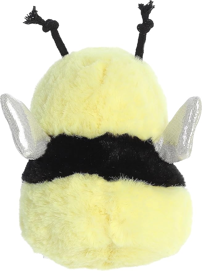 Aurora® Playful Rolly Pet™ Bee Happy™ Stuffed Animal - Compact Size for On-The-Go Fun - for Adults, Kids, Birthdays, and Anniversaries - Yellow 5 Inches