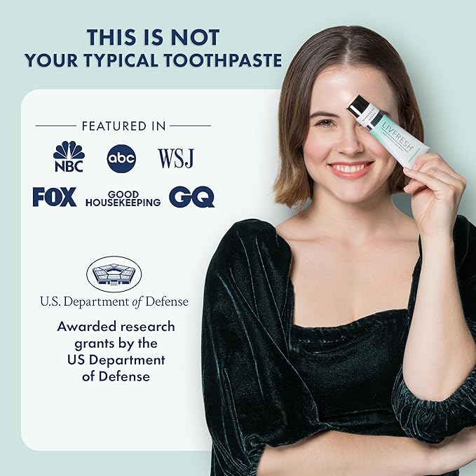 LIVFRESH Toothpaste Gel, Clinically Proven to Remove Plaque 250% Better, Improves Gum Health 190% Better, Prevents & Reduces Tartar, Freshens Breath, SLS Free Dental Gel, Wintergreen, 3 Pack