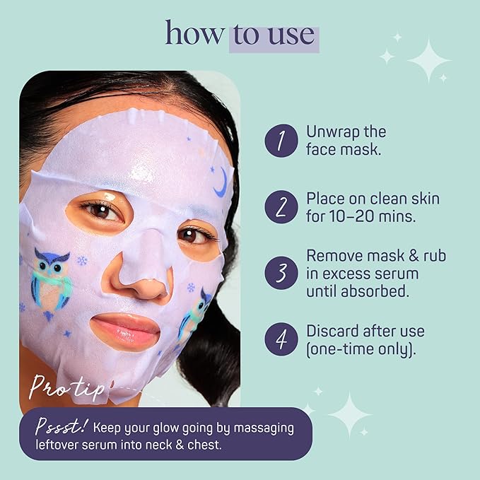 SpaLife Beauty Winter Wonder Animals Christmas Face Mask Bundle | Korean Facial Masks | Hydrating, Firming and Glowing Sheet Mask Set | Christmas Gifts for Women | 12 Pack