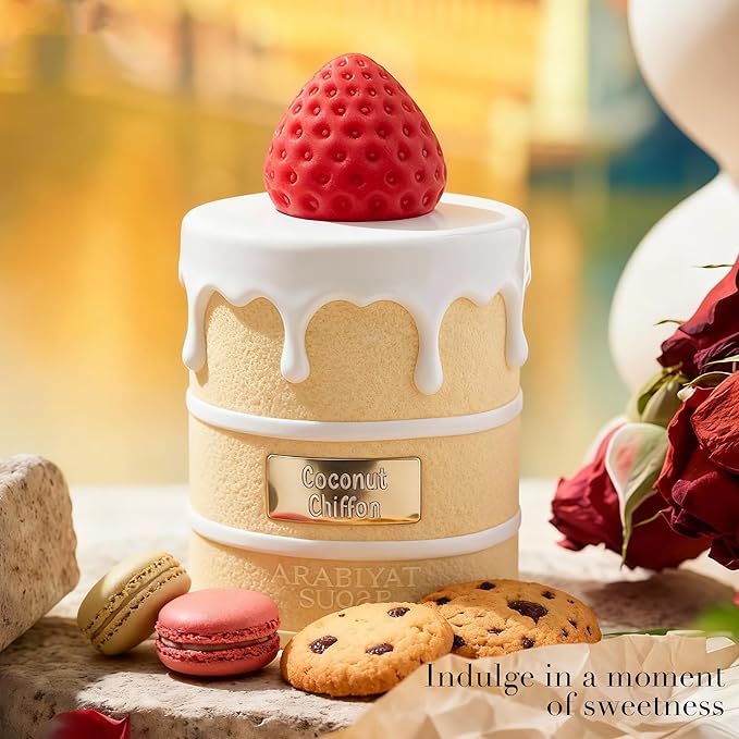 Coconut Chiffon Eau de Parfum for Women - Long-Lasting 100ml Original Gourmand Cologne, Creamy Coconut & Vanilla Fragrances for Women | Arabian Perfume Inspiration