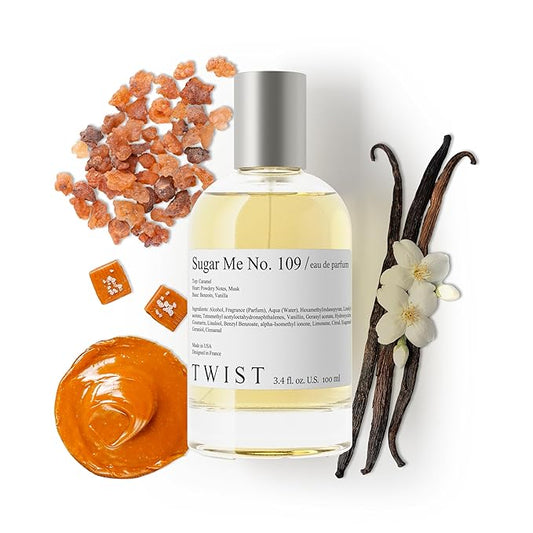 Twist Sugar Me No. 109 - Inspired by Prada's Candy, Long-Lasting Perfume for Women, Vegan, Clean Ingredients, Caramel & Vanilla Fragrance – Spray 100 ml | 3.4 fl. oz.