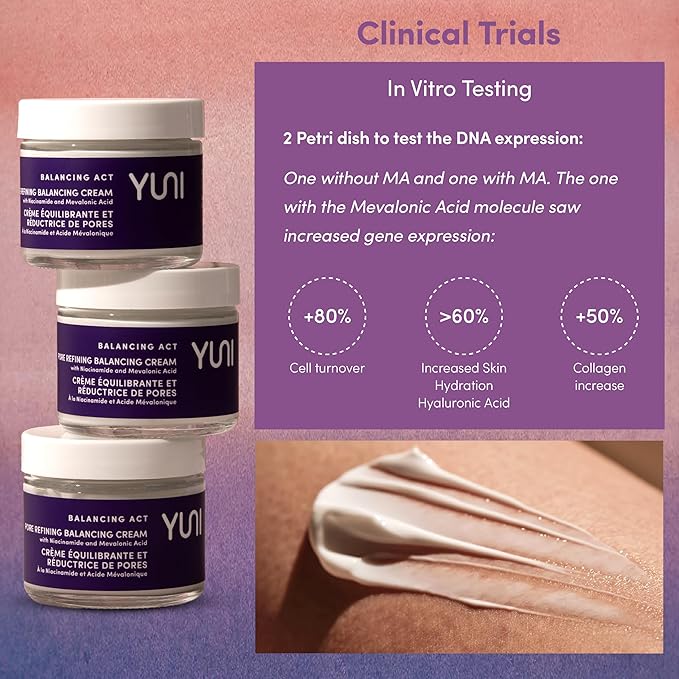 YUNI | Niacinamide Moisturizer | Collagen Boosting Face Cream | 5% Niacinamide | For Sensitive Skin | Anti-Aging Skincare | Skin Tightening | Plant Based | Vegan Skincare | 1.7 oz