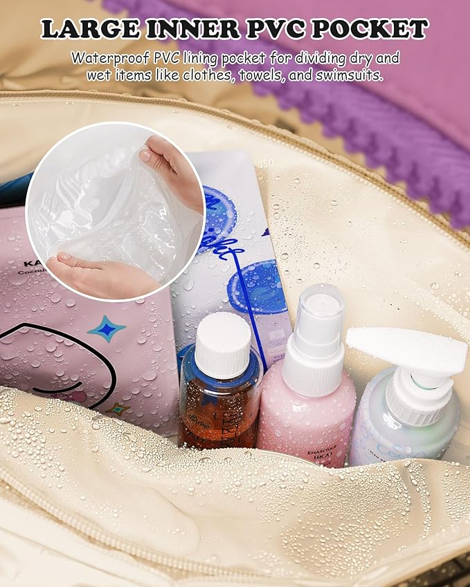 Christmas Gifts for Teens-Duffle Bag with Initial, Spend The Night Bags for Women，Overnight Bag with Wet Pocket，Gift Set for Women- Travel Bags Personalized Gym Tote with Makeup Pouch