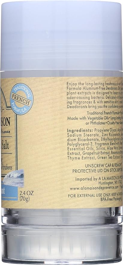 A La Maison Fresh Sea Salt Long Lasting Deodorant By 2.4 Oz