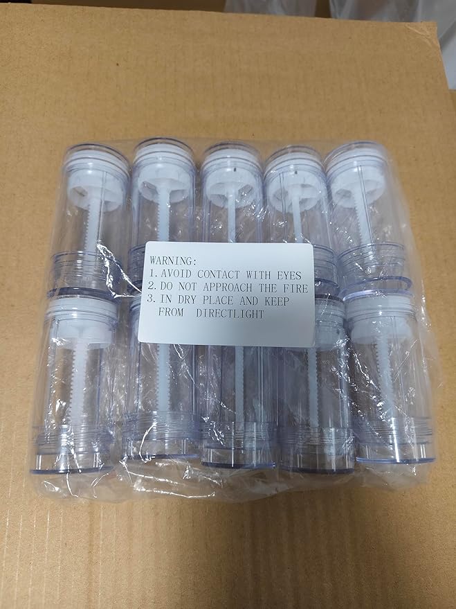 10 Pcs 30ml/1oz Empty Deodorant Containers Bottom Filling Stick Plastic Deodorant Container Twist up Refillable Deodorant Bottles Empty Lip Balm Tube for Homemade DIY Lipstick Crayon Chapstick