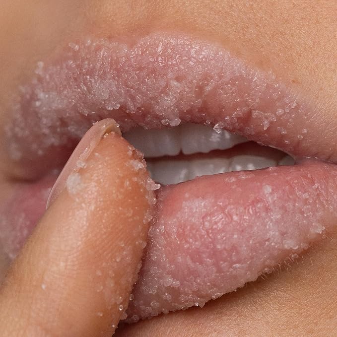 Poppy & Pout Lip Care Set | Lip Balm & Scrub | Sustainable Cardboard Tubes & Glass Jars, All Natural, Beeswax, Coconut Oil, Cruelty Free, Exfoliating & Moisturizing Lip Treatment (Pomegranate Peach)