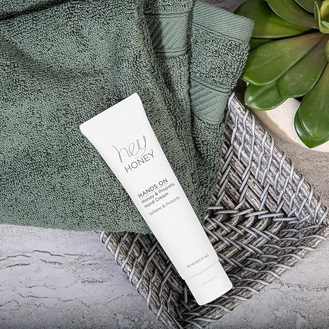 Hey Honey Hand Cream for Extremely Dry Cracked Hands & Elbows - Instant Relief with Shea Butter, Honey & Propolis - Cracked Skin Repair Moisturizer - Fast Absorbing 2.2 Oz