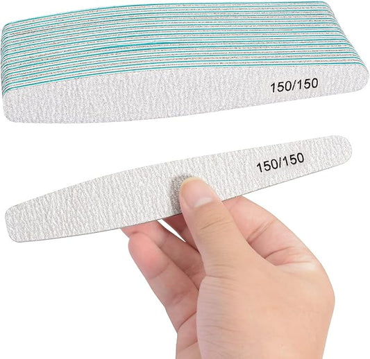 Diesisa 15pcs 150/150 Grit Nail Files for Natural Nails, Double Sided Emery Boards for Nails, Professional Nail Files for Acrylic Nails for Home & Salon (limas para manicura)